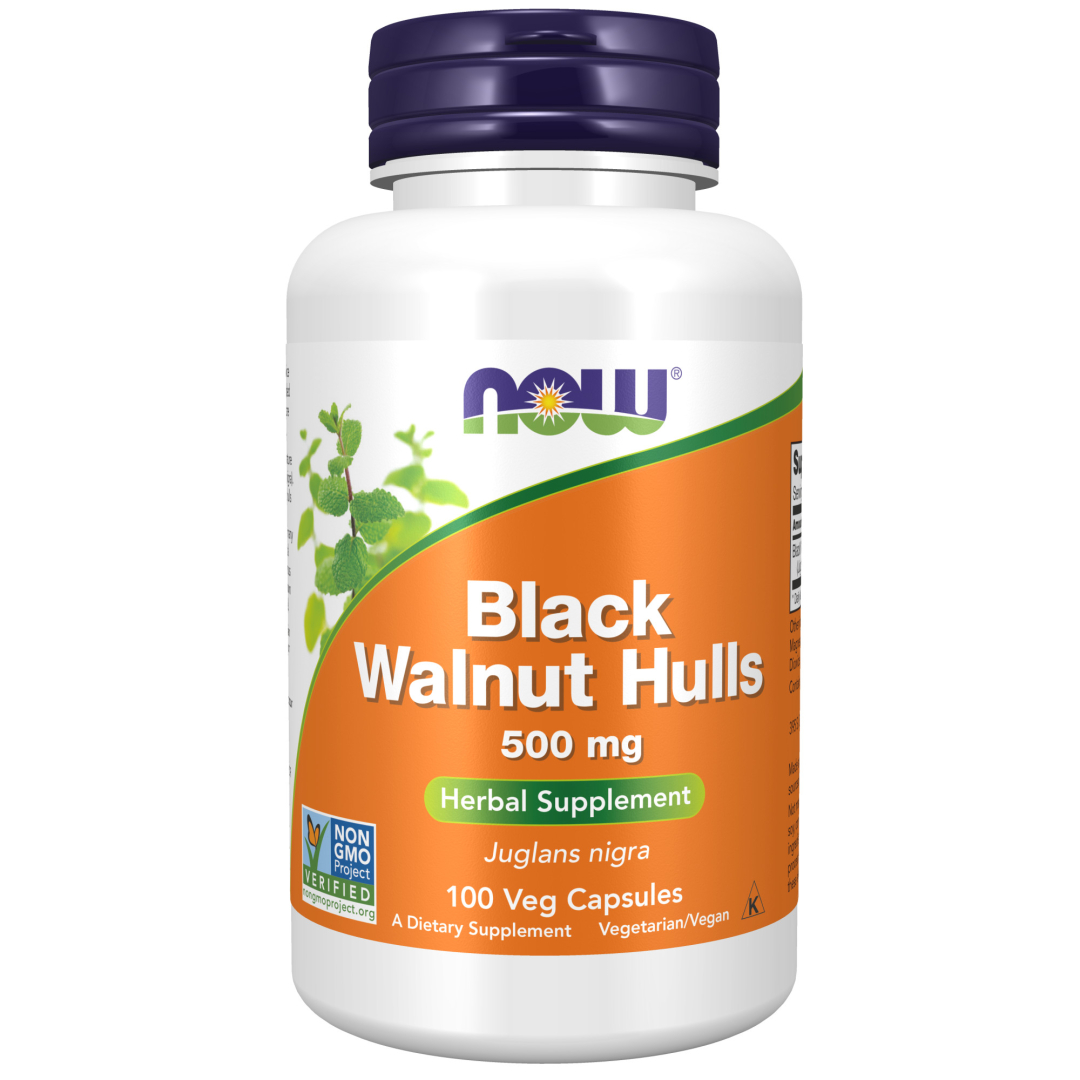 NOW Black Walnut Hulls 500 mg 100 caps