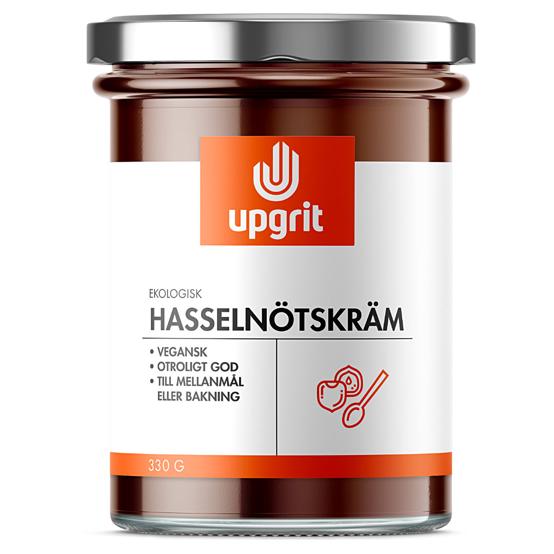 Upgrit Hasselnötskräm EKO 330 g