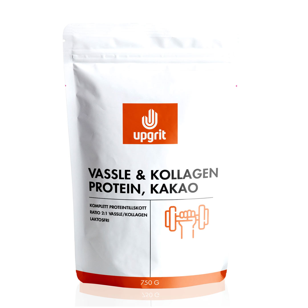 Upgrit Vassle & Kollagenprotein 750 g Kakao