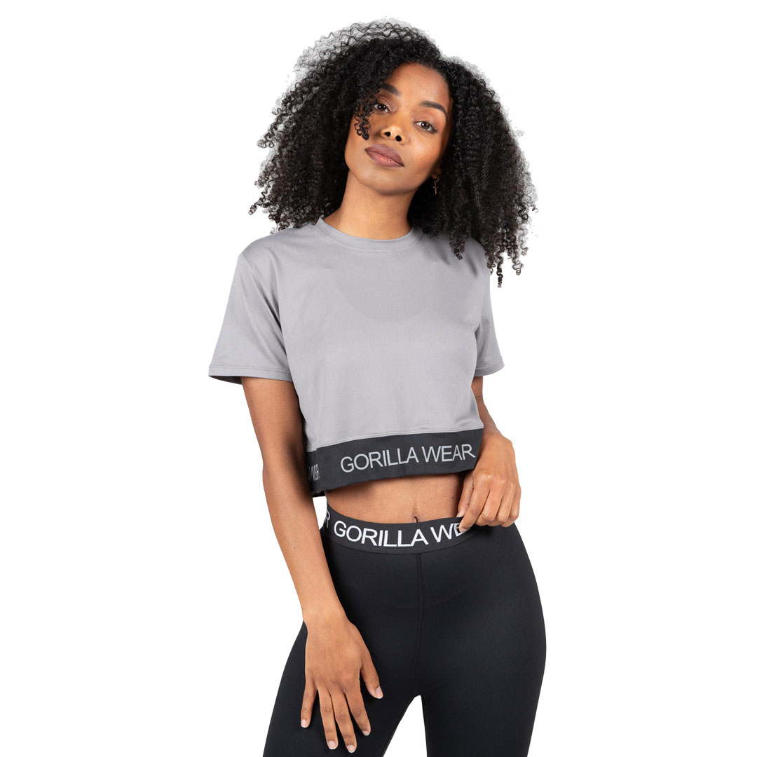 Gorilla Wear Colby Cropped T-Shirt Grey