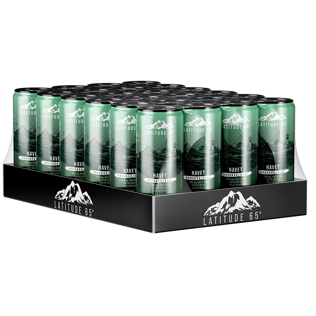 24 x Latitude 65 330 ml Havet - karhunvatukka/kiivi