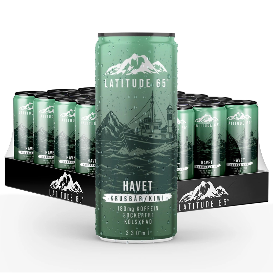 24 x Latitude 65 330 ml Havet - karhunvatukka/kiivi