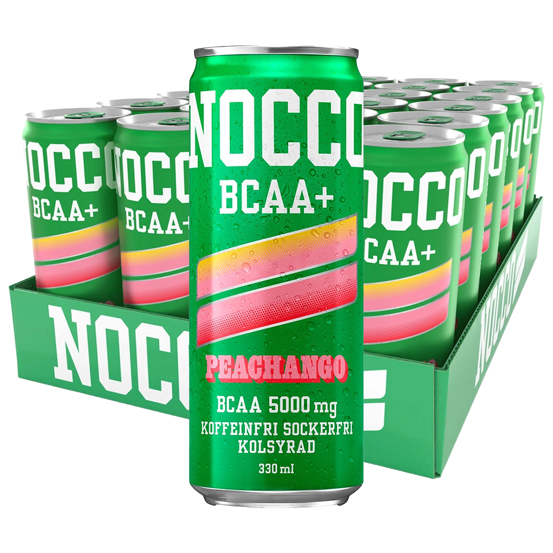 24 x NOCCO BCAA+ 330 ml Peachango (kofeiiniton)