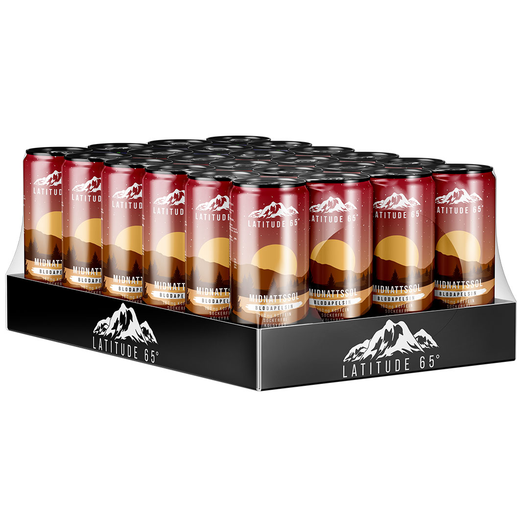 24 x Latitude 65 330 ml Midnattssol - Veriapelsiini