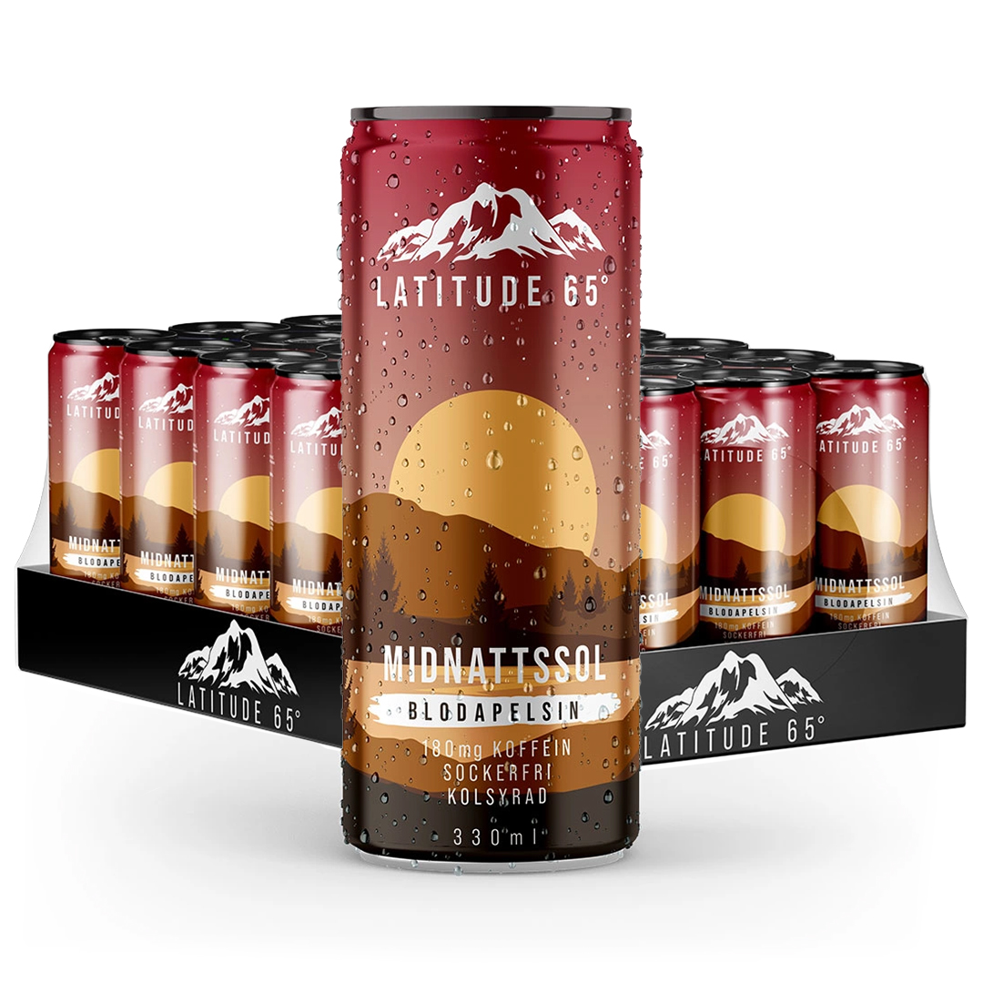 24 x Latitude 65 330 ml Midnattssol - Veriapelsiini