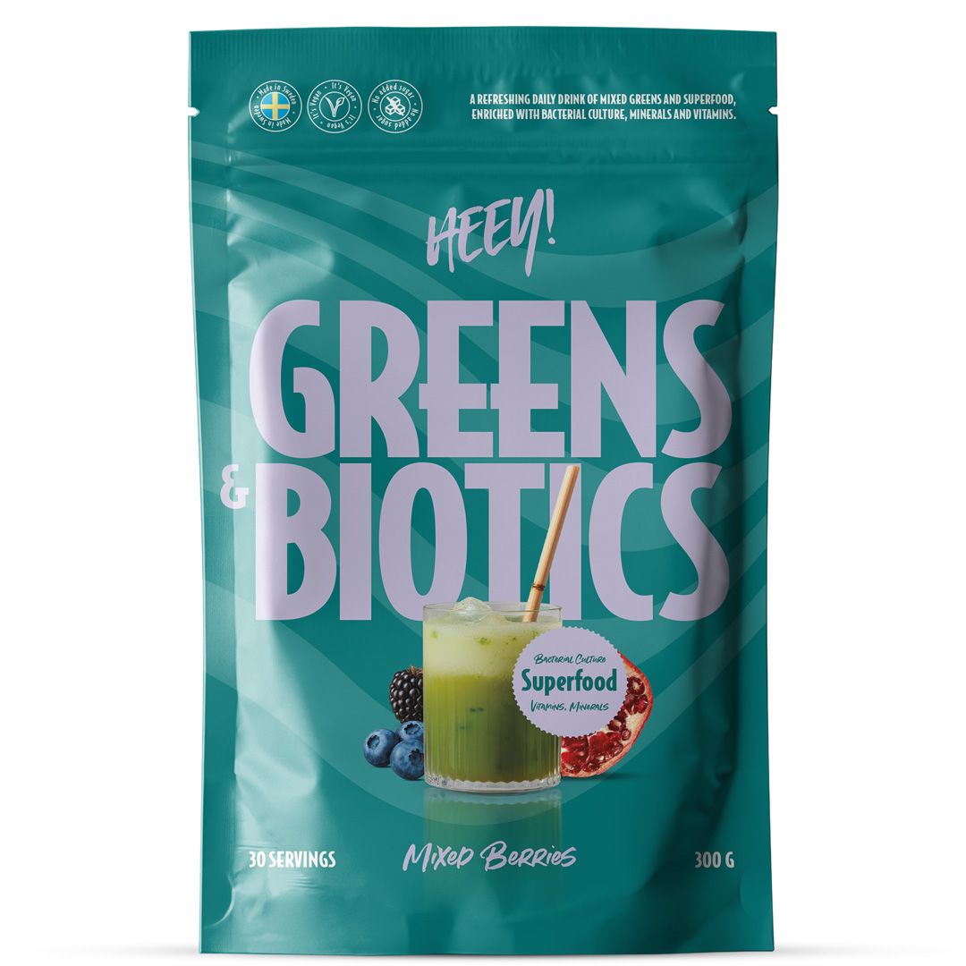Heey! Greens & Biotics Superfood + Probiotics 300 g  Mixed Berries