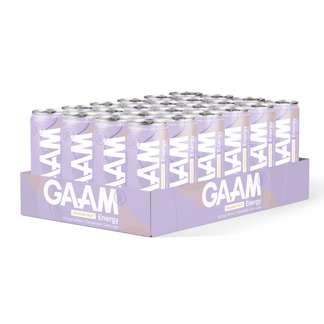 24 x GAAM Energy 330 ml Passion Fruit