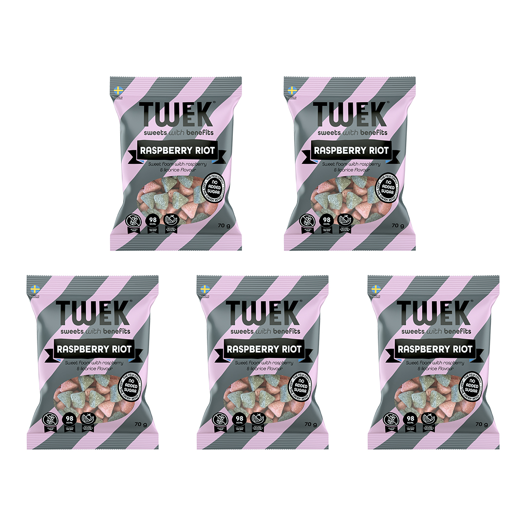5 x Tweek Sweets 70 g Raspberry Riot
