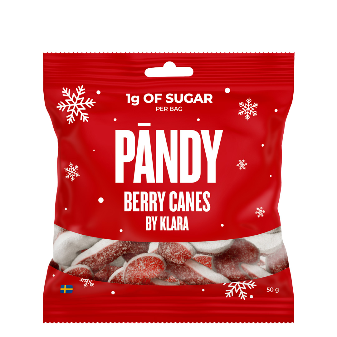 Pändy  Candy By Clara 50 g Berry Canes