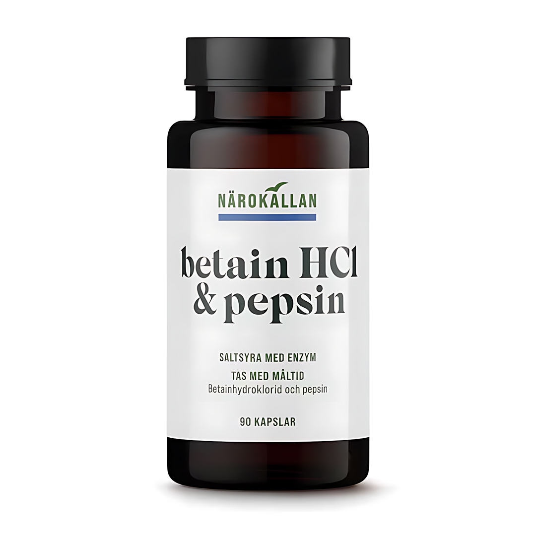Närokällan Betain HCL pepsin 90 caps