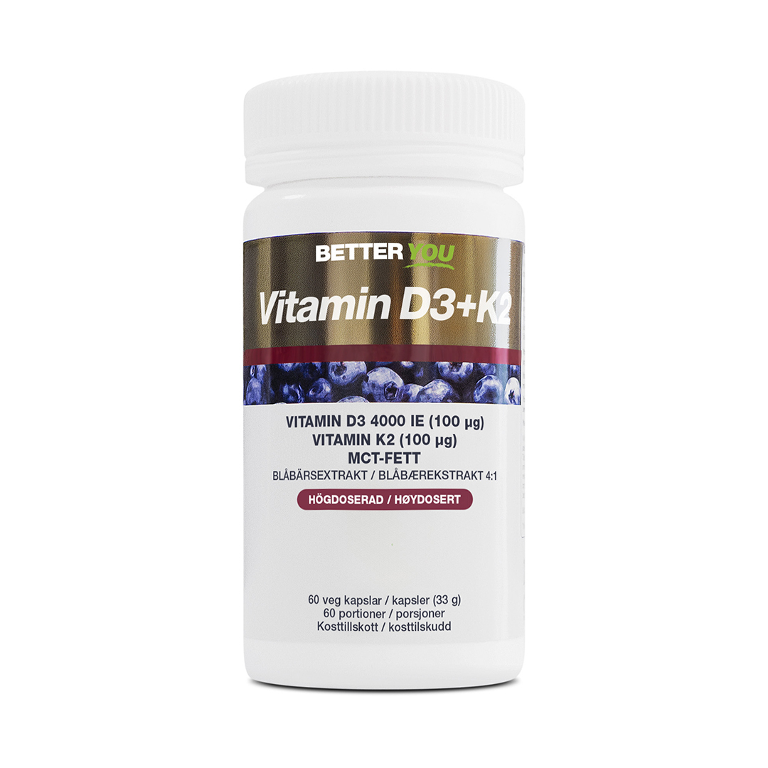 Better You Vitamin D3 4000IE + K2 100µg 60 kaps 