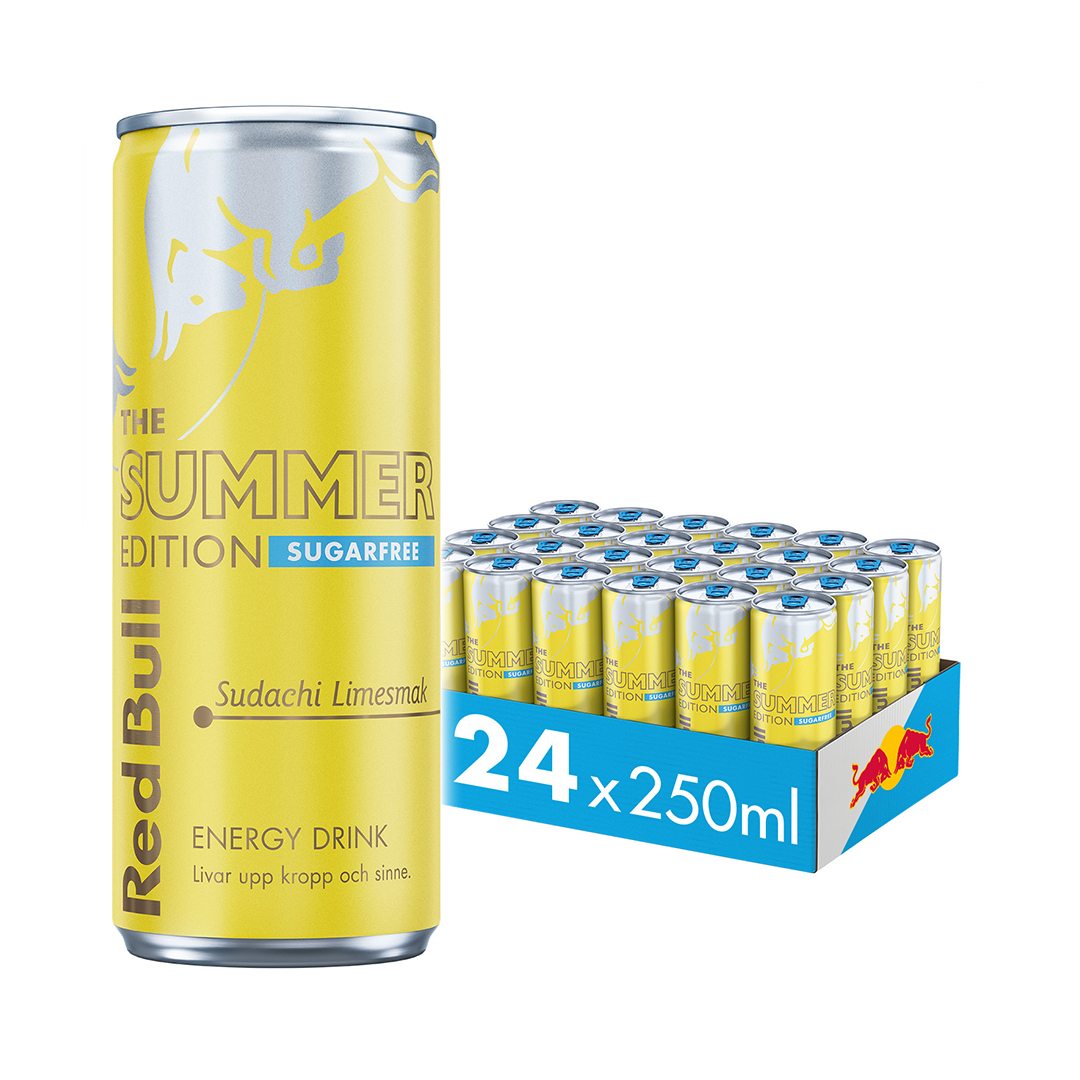 24 x Red Bull 250 ml Summer Edition Sugarfree - Sudachi Lime
