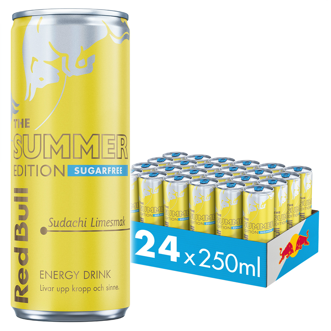 24 x Red Bull 250 ml Summer Edition Sugarfree - Sudachi Lime