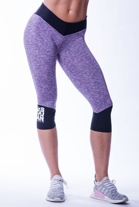 NEBBIA High Waist 3/4 Tights Purple