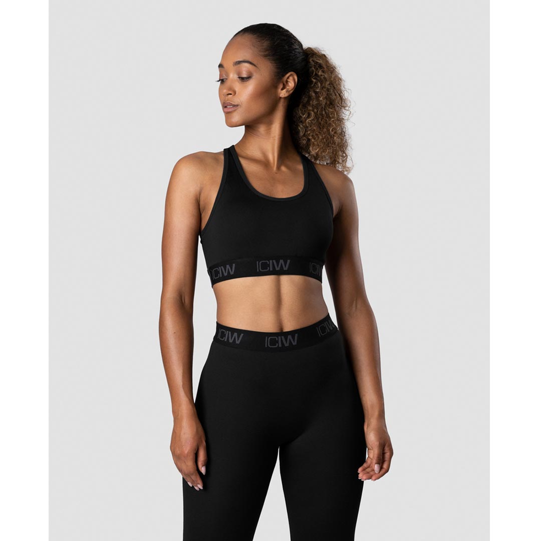 ICANIWILL Define Logo Seamless Sports Bra Black