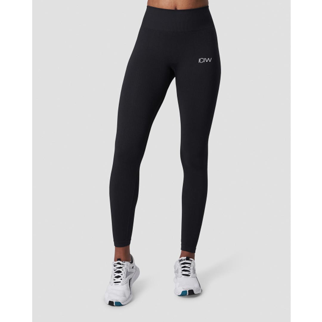 ICANIWILL Ribbed Define Seamless Tights Black