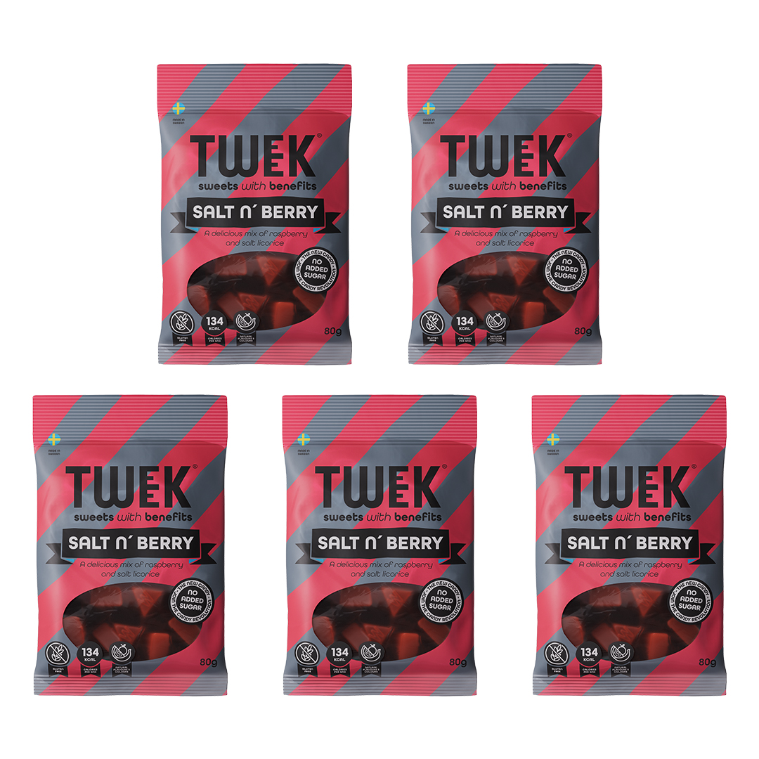 5 x Tweek Sweets 80 g Salt n' Berry