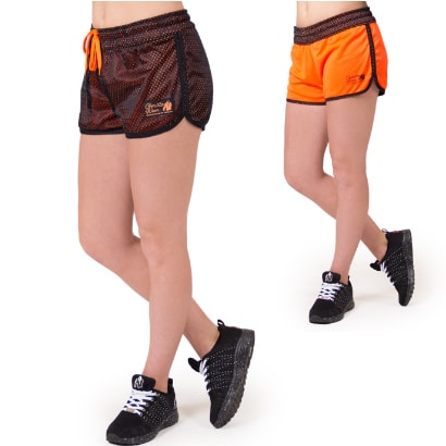 Gorilla Wear Madison Reversible Shorts Black/Neon Orange