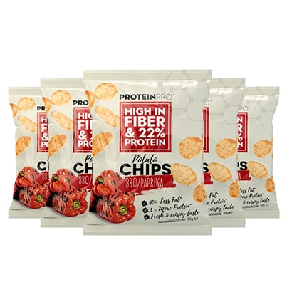5 x ProteinPRO Chips 50 g Barbeque Paprika