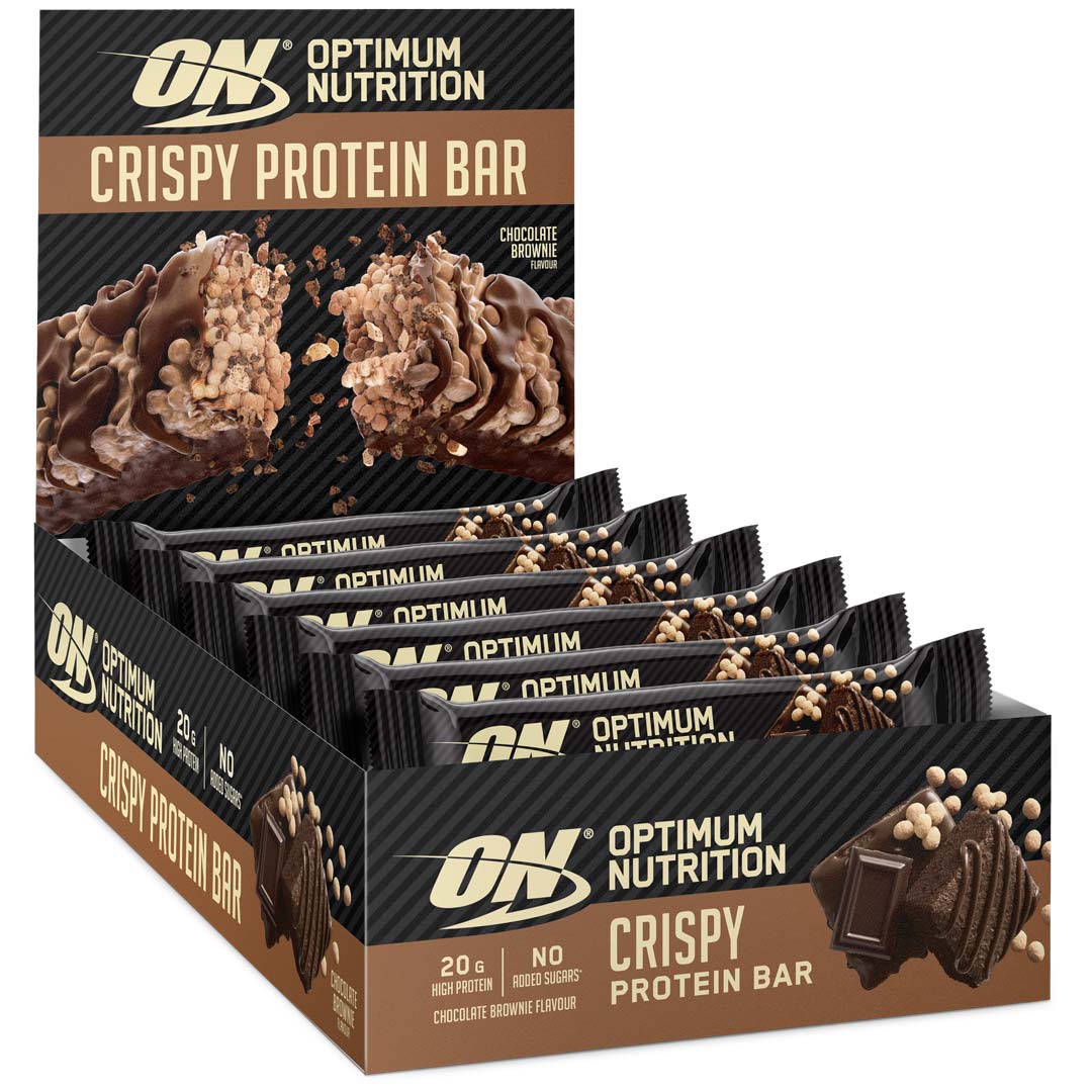 10 x Optimum Nutrition Protein Crisp Bar 65 g Chocolate Brownie