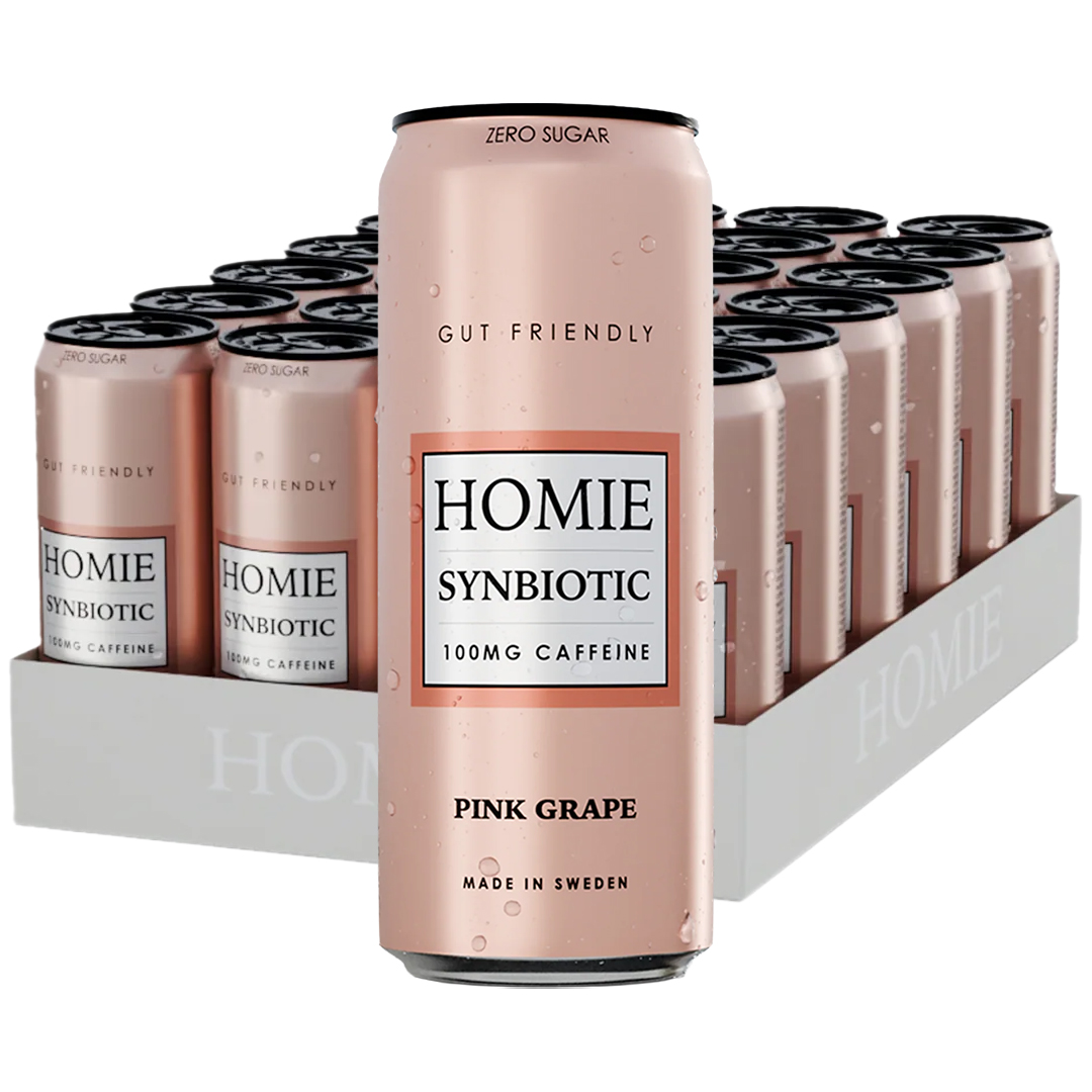 24 x Homie Wake Up Synbiotic 330 ml Pink Grapefruit