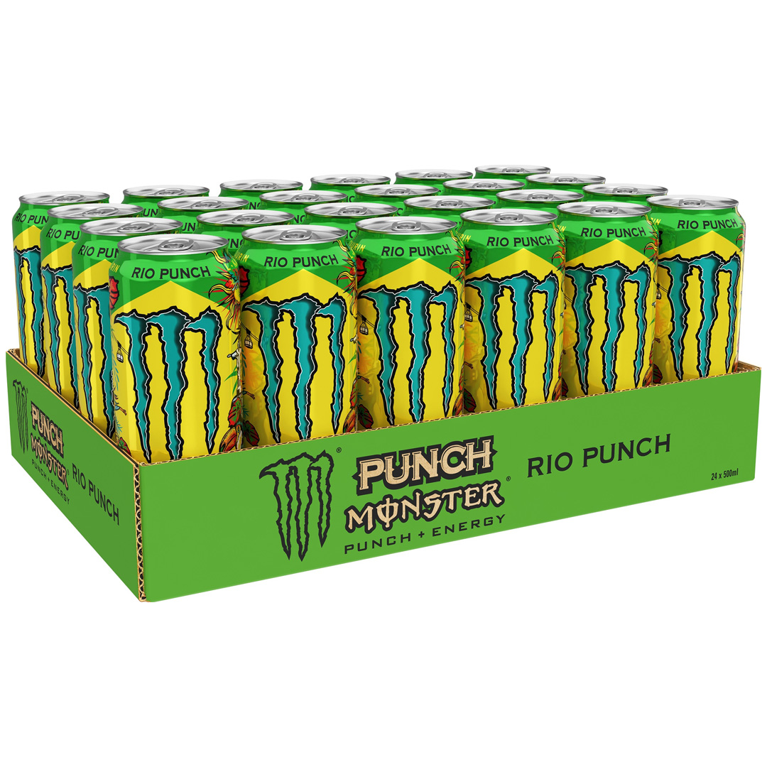 24 x Monster Energy 500 ml Juiced Rio Punch