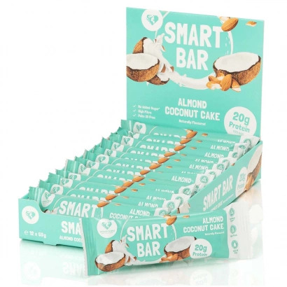 12 x Womens Best Smart Protein Bar 60 g Almond Coconut Cake