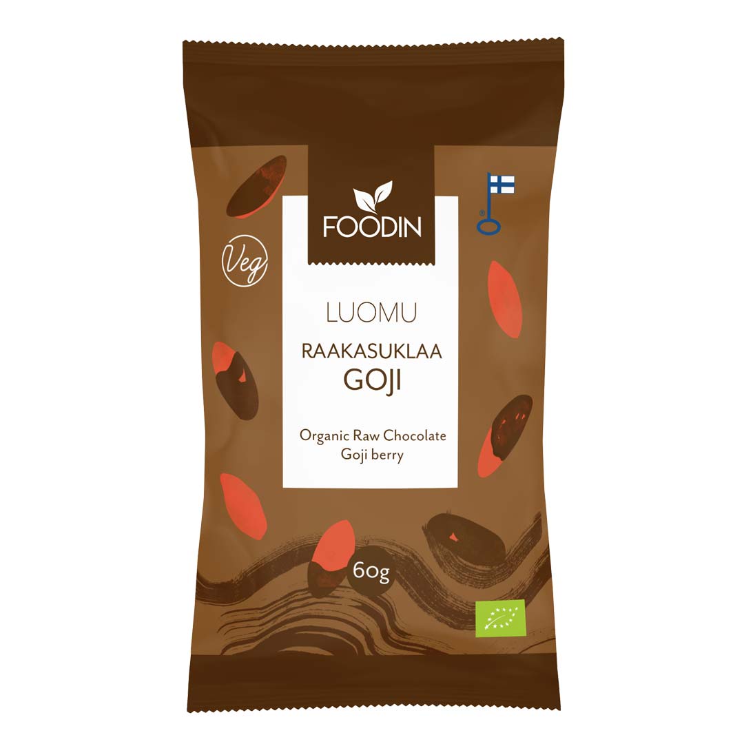 Foodin Raw Chocolate Coated Goji Berries Organic 60 g