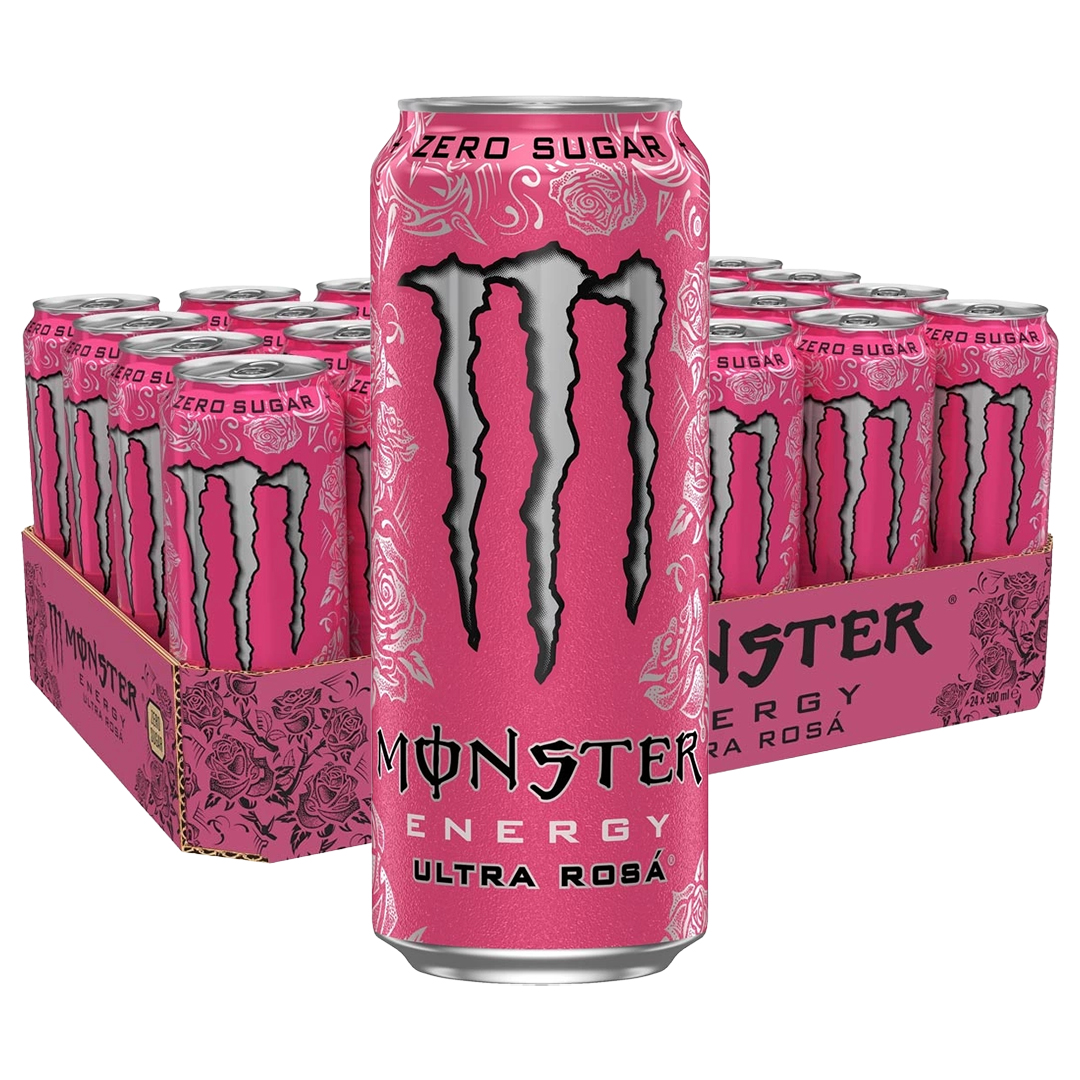 24 x Monster Energy 500 ml Ultra Rosa (sokeriton)