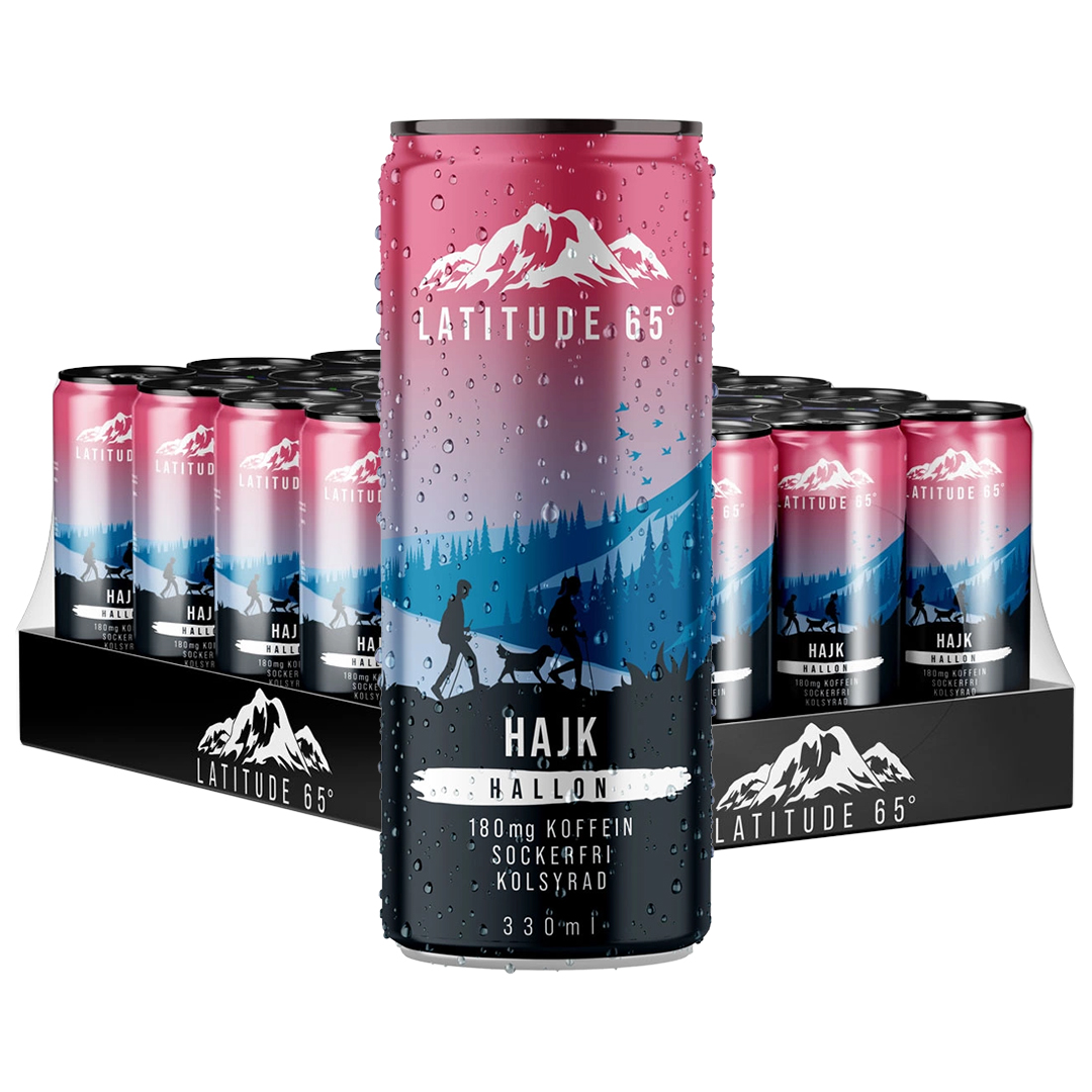 24 x Latitude 65 330 ml HAJK - Vadelma