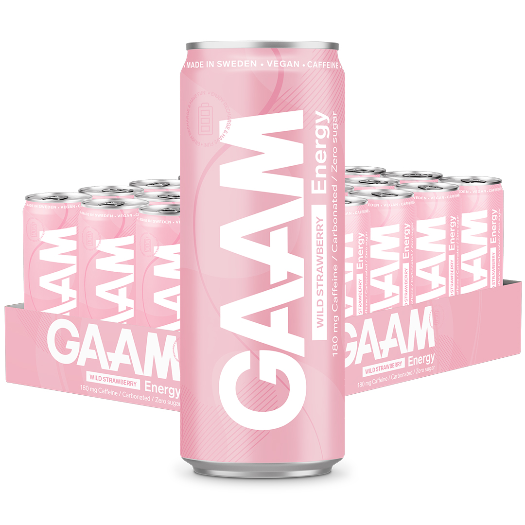24 x GAAM Energy 330 ml Wild Strawberry