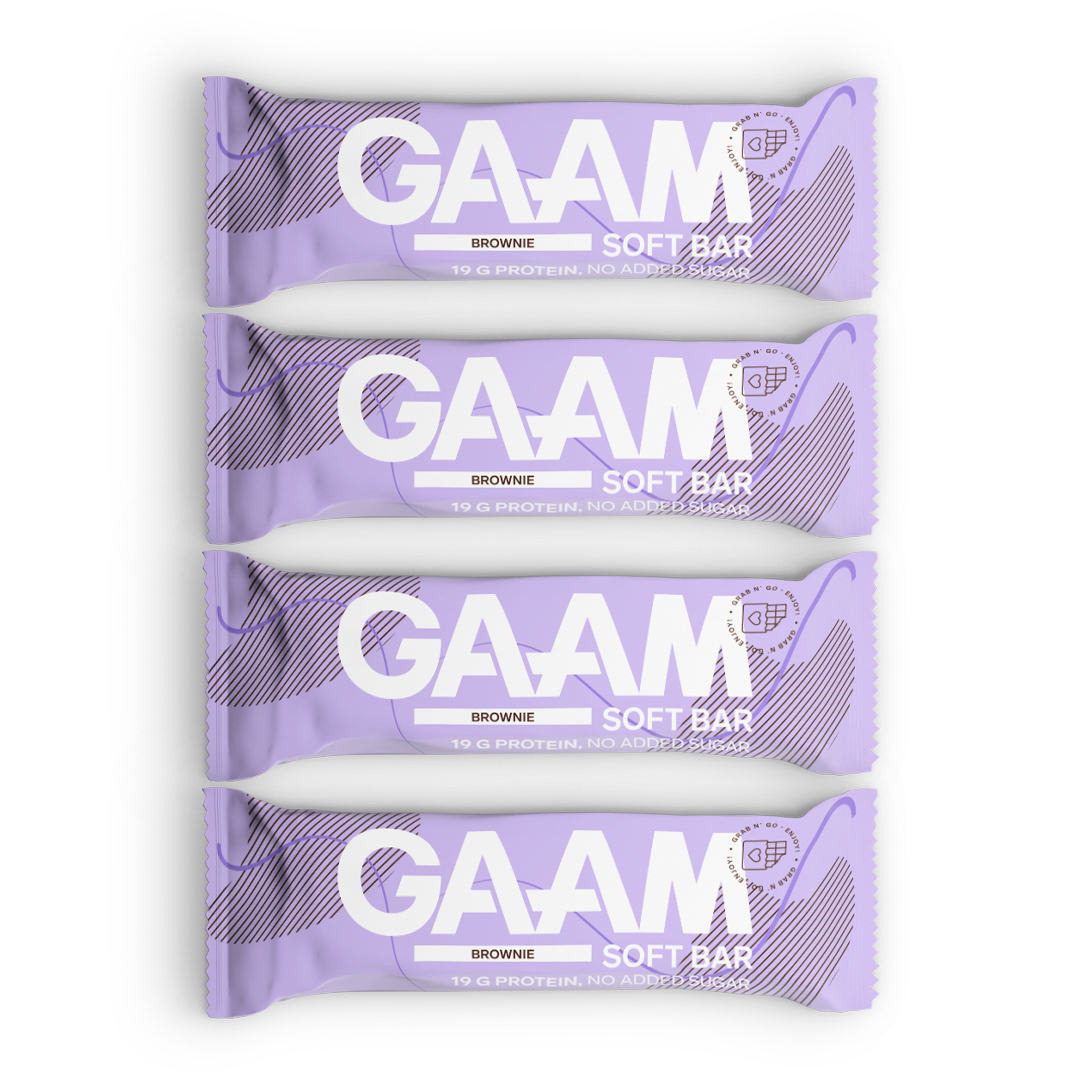 4 x GAAM Soft Bar 55 g Brownie