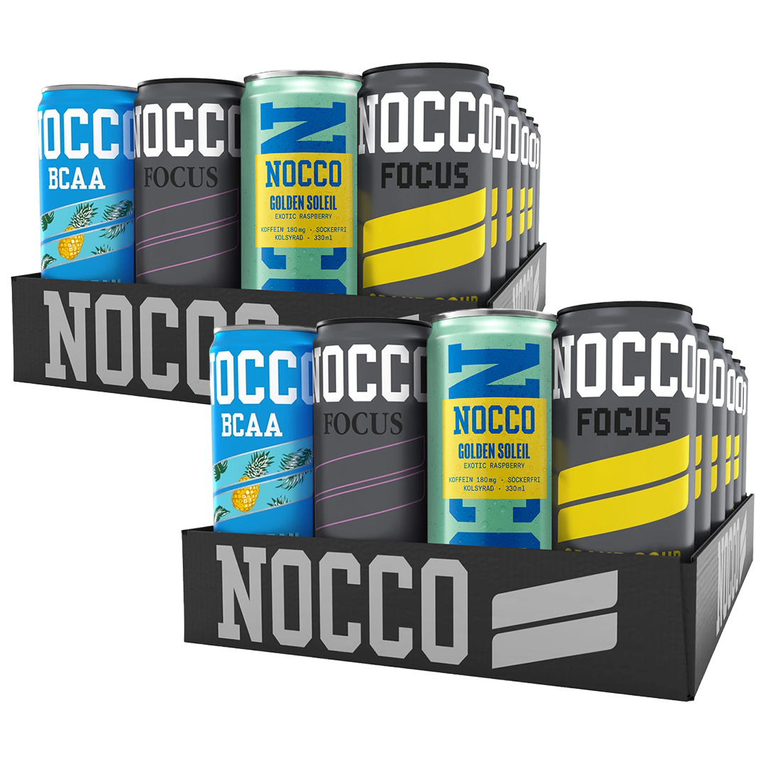 48 x NOCCO BCAA / BCAA+ 330 ml Mix-lava