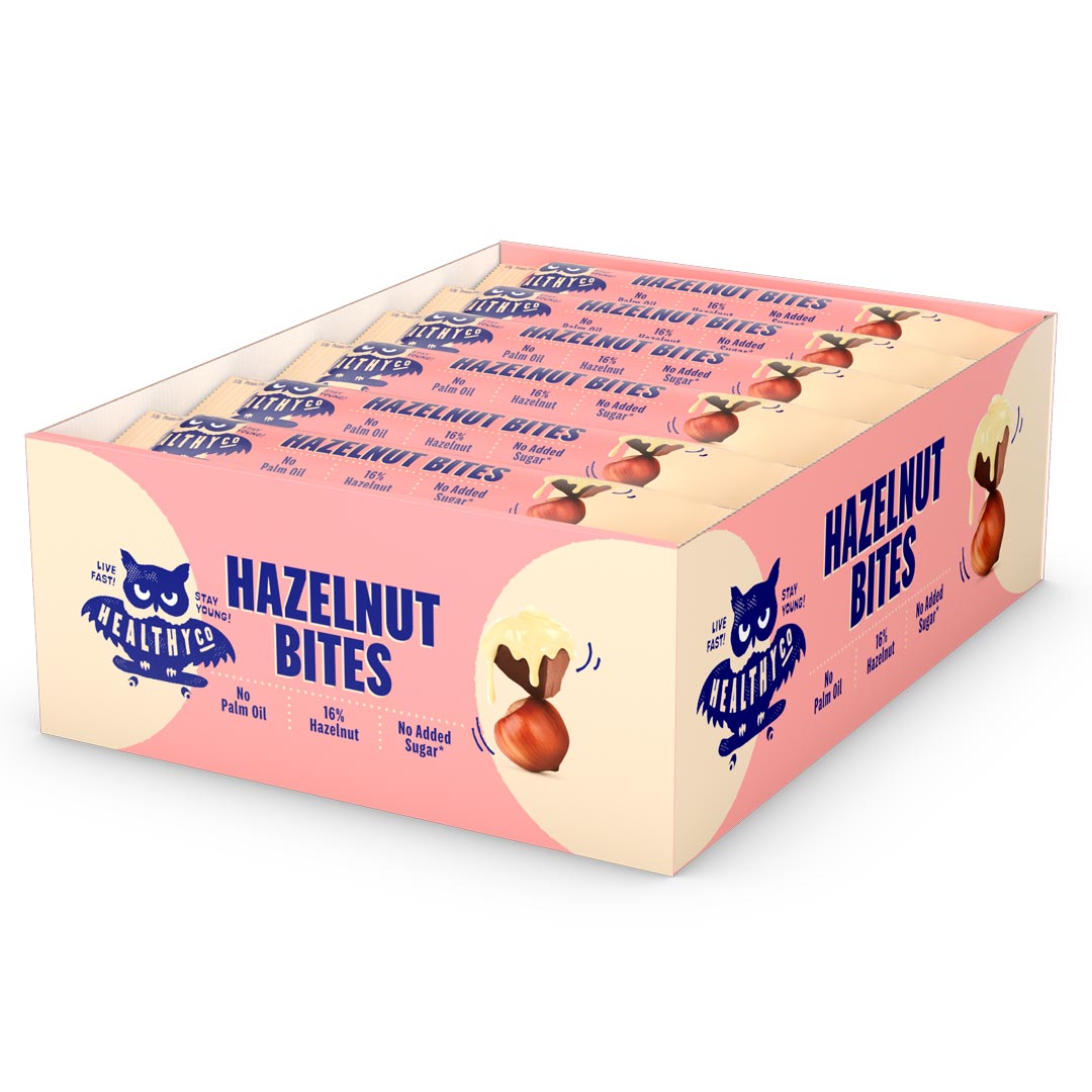 18 x HealthyCo Hazelnut Bites 21 g