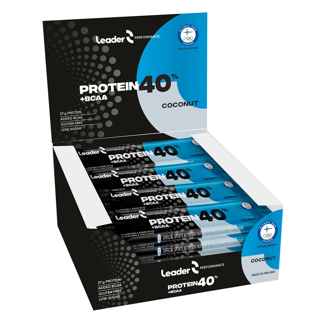 24 x Leader 40% protein Bar + BCAA 68 g