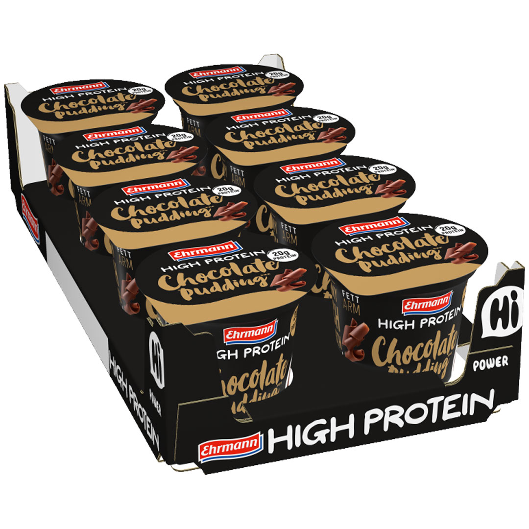 8 x Ehrmann High Protein Pudding 200 g Chocolate