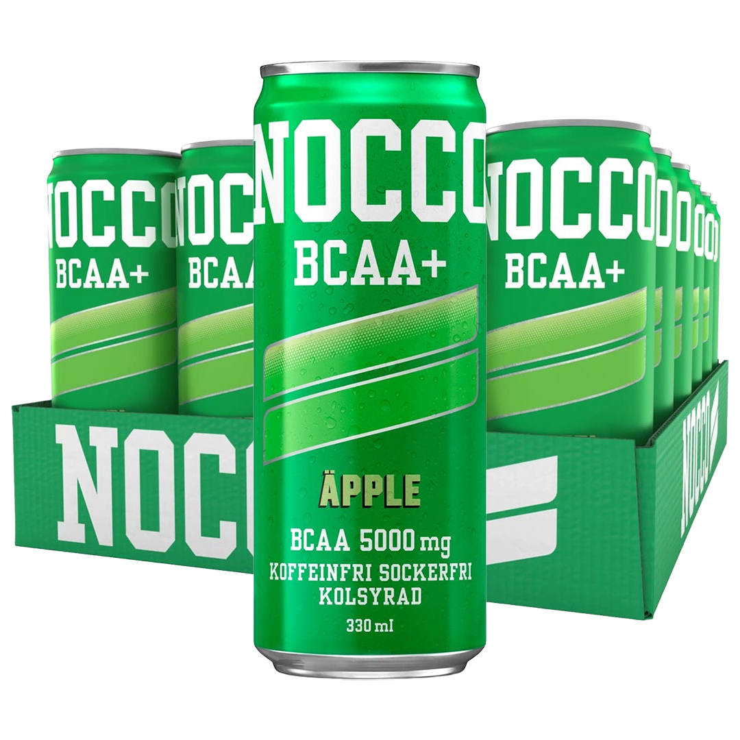 24 x NOCCO BCAA+ 330 ml Äpple (kofeiiniton)