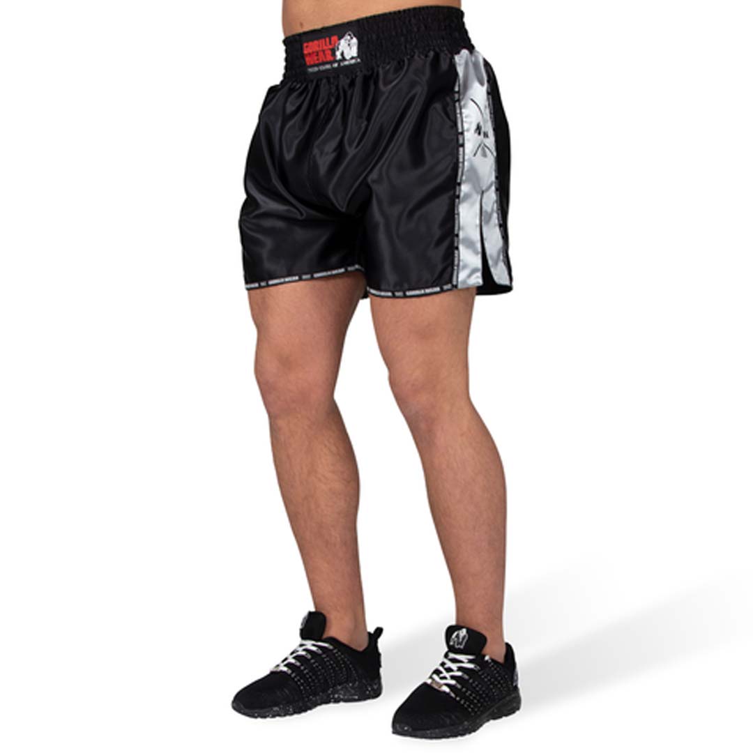 Gorilla Wear Henderson Muay Thai / Kickboxing Shorts Black & Grey