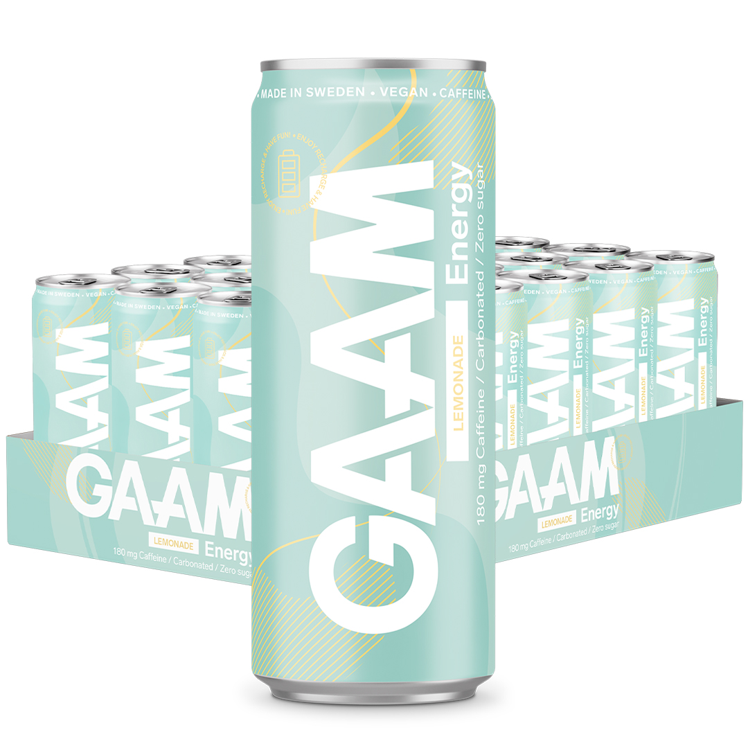 24 x GAAM Energy 330 ml Lemonade