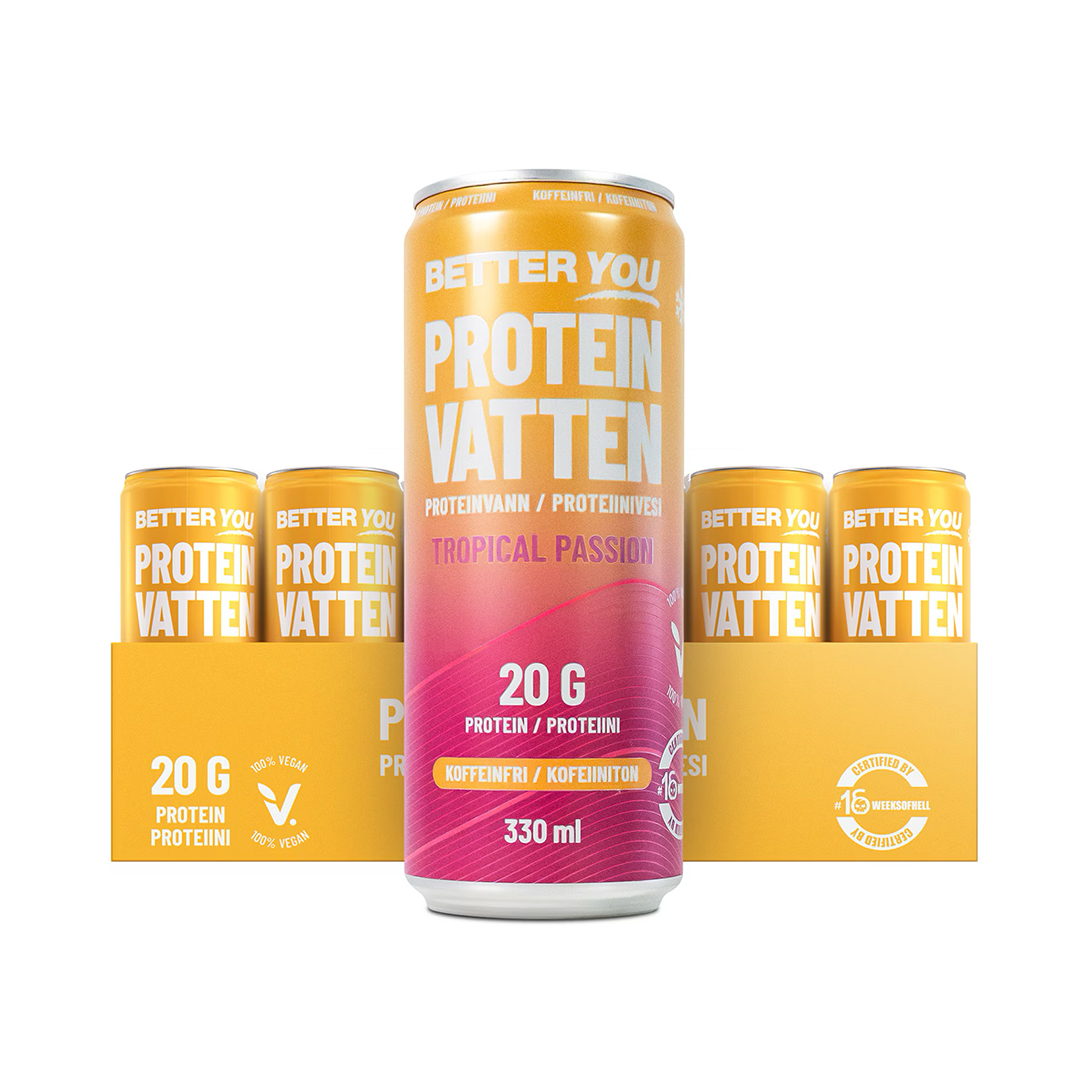 24 x Better You Proteiinivesi 330 ml Tropical Passion