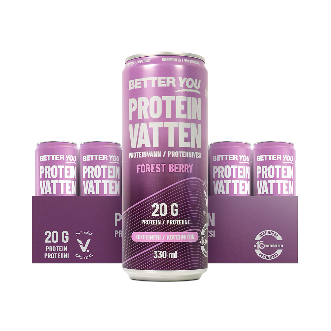 24 x Better You Proteiinivesi 330 ml Forest Berry