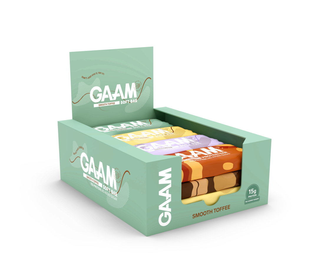 12 x GAAM Protein bar 55 g Mix-laatikko