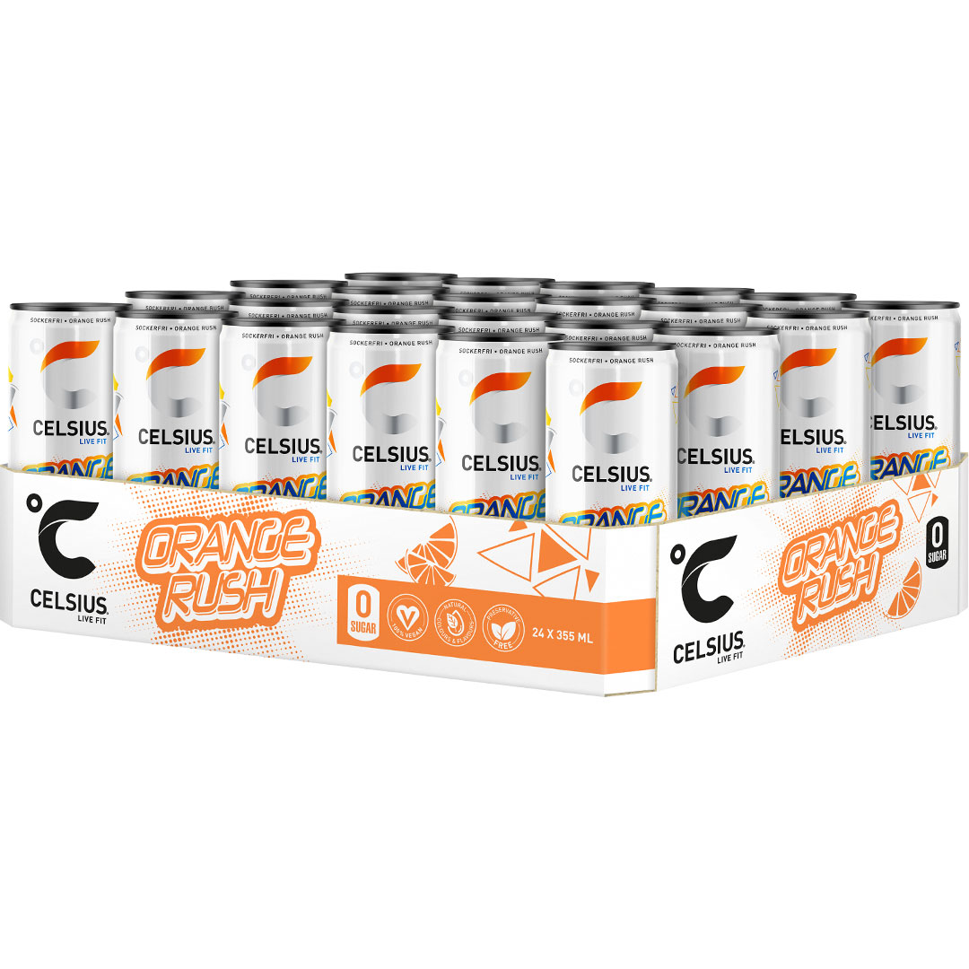 24 x Celsius 355 ml Orange Rush SUPER DEAL