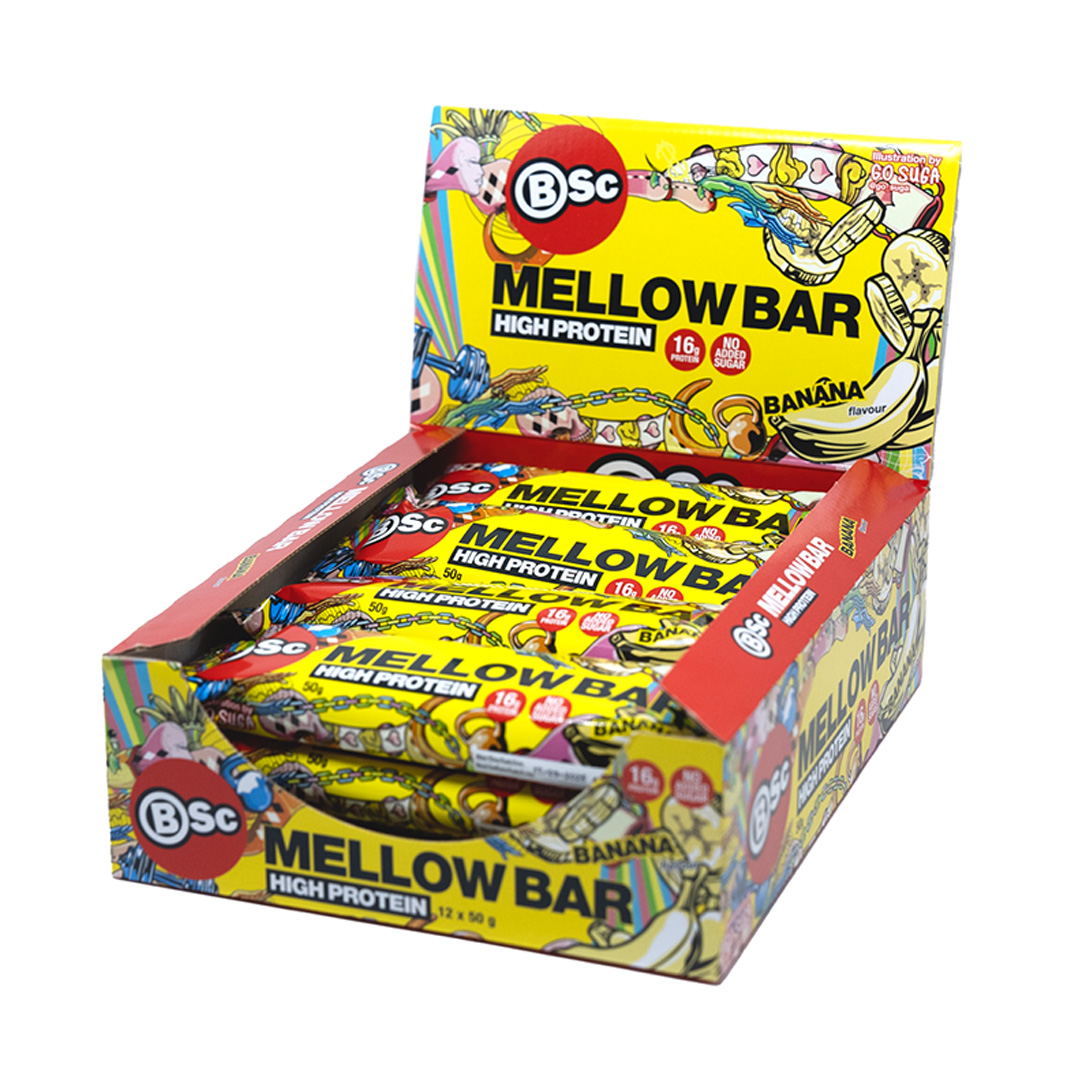 12 x BSc Mellow Bar 50 g Banana