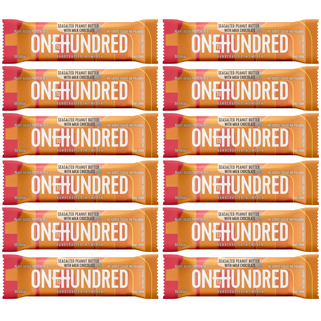 12 x Onetohundred Protein Bar 50 g Peanutbutter