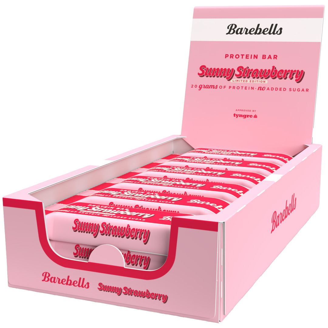 12 x Barebells Protein Bar 55 g Sunny Strawberry