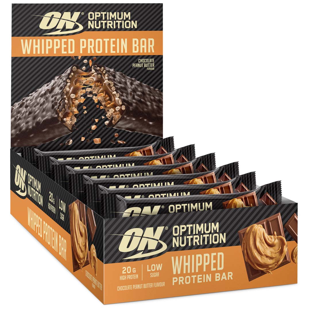 10 x Optimum Nutrition Whipped Protein Bar 60 g Chocolate Peanut Butter