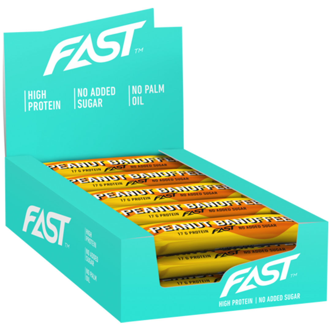 15 x FAST Sport Nutrition Protein Bar 55 g Peanut Banoffee