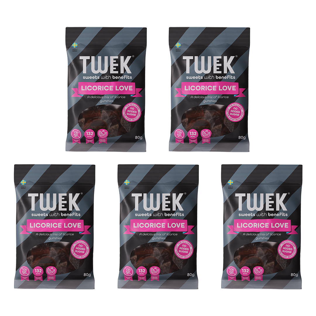 5 x Tweek Sweets 80 g Licorice Love