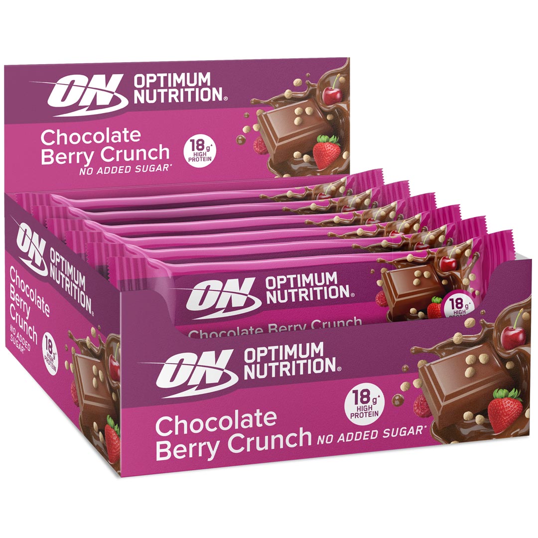 12 x Optimum Nutrition Chocolate Protein Bar 55-59 g Mix-laatikko